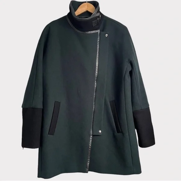 Madewell Green and Black Women's Coat - Picture 2 of 4